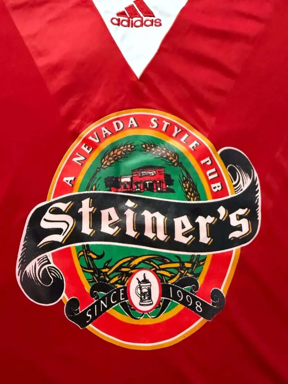 Adidas Steiner's A Nevada Style Pub Custom Red Soccer Jersey